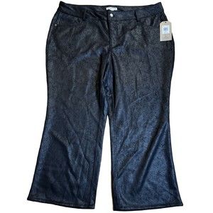 Frye and Co. Black Vegan Suede Pants Plus Size 22W. NWT.